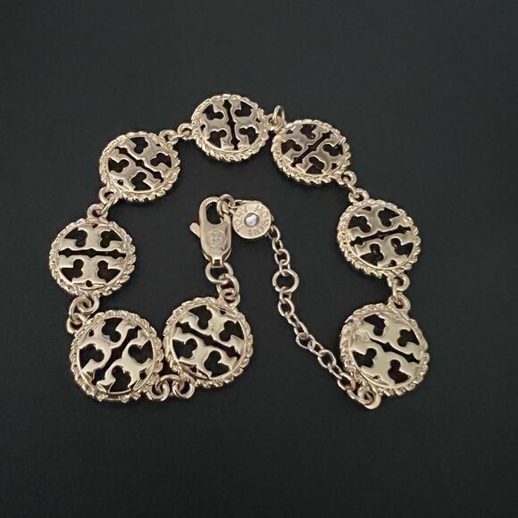 TORY BURCH• Rope lined Disc bracelet - Picture 8 of 8